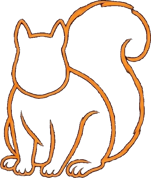 Orange squirrel outline